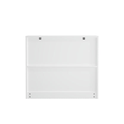 Toy Storage Organizer With Large Drawer And Low Bookshelf For Nursery & Playroom - White