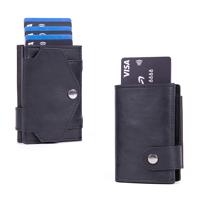 Anti-Scan RFID Card Holder PU Leather Coin Purse Demagnetization-Proof Multi-Card Wallet