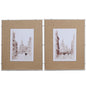 European Cities Watercolor Framed Prints (Set of 2) - Brown