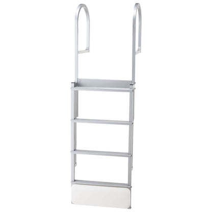 Retractable Dock Ladder, 4 Steps, Aluminum Alloy Swim Ladder