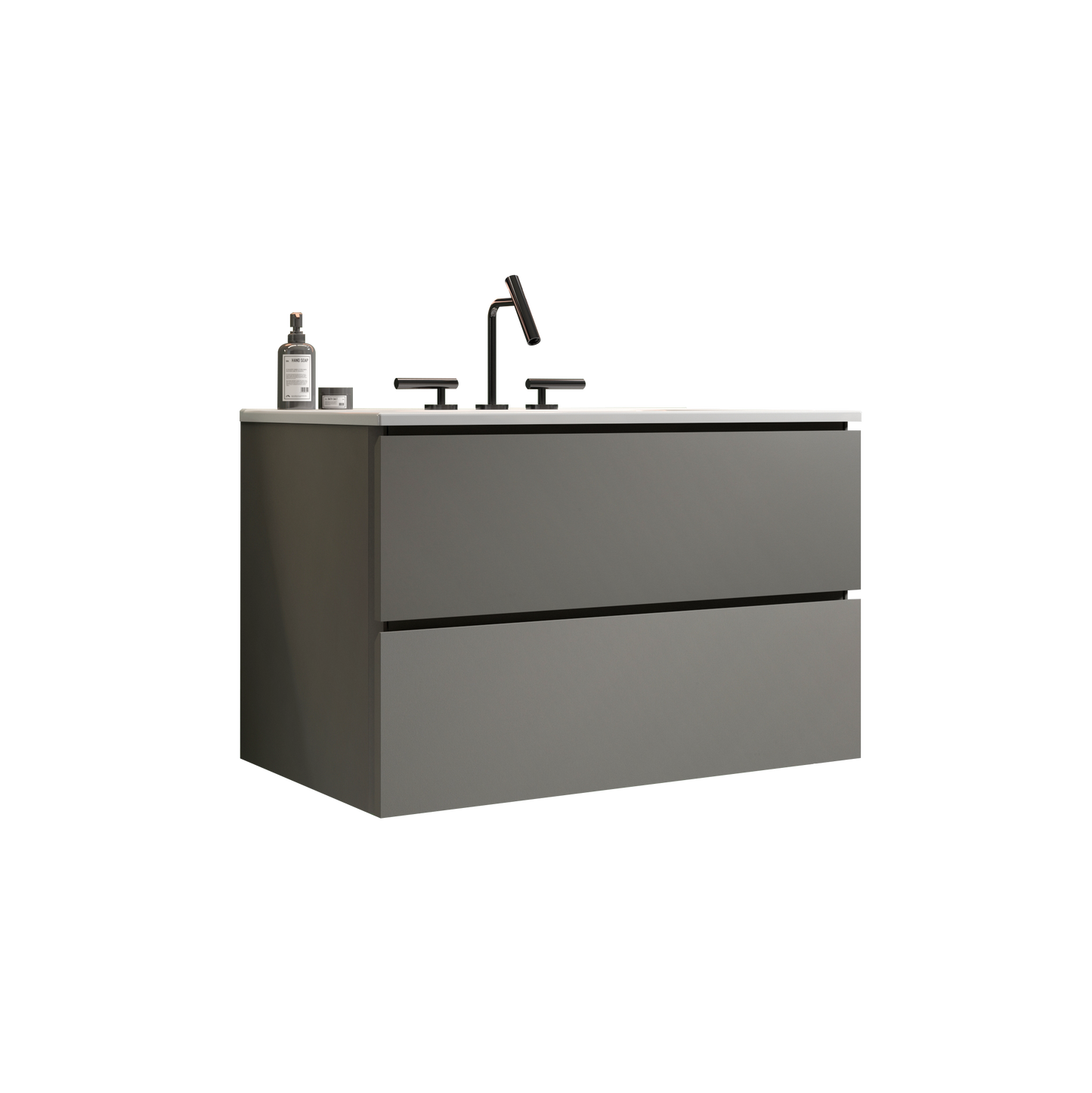 TIA 30" Wall Mount Space Grey Bathroom Vanity