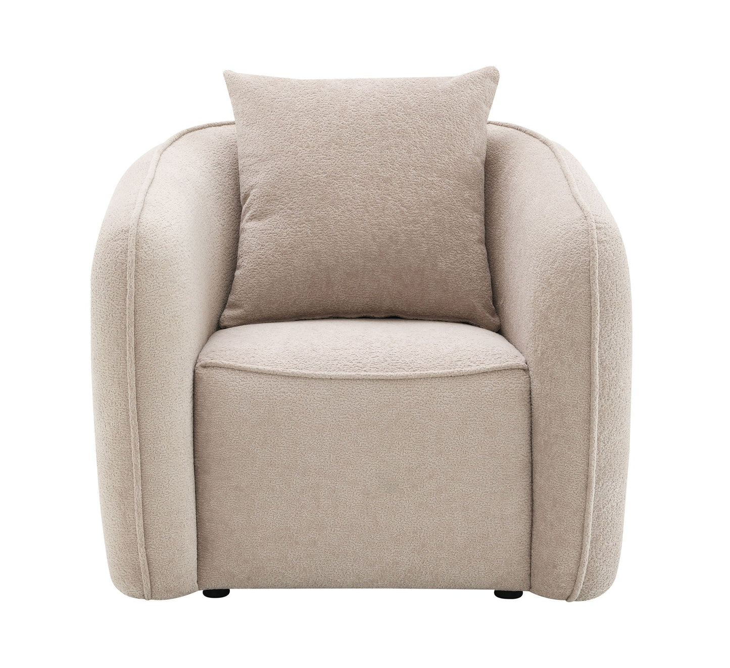 Keith Chenille Armchair With 1 Matching Color Toss Pillow