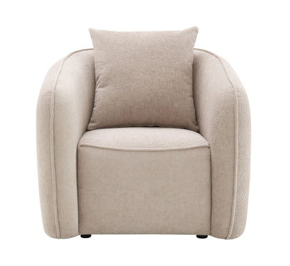 Keith Chenille Armchair With 1 Matching Color Toss Pillow