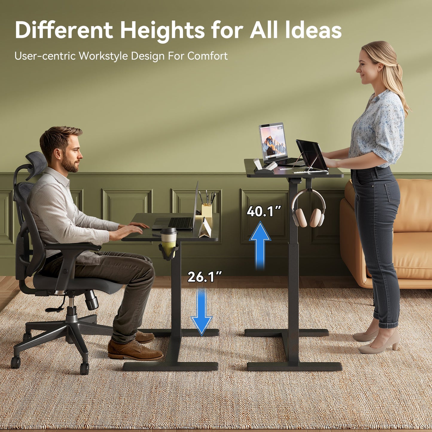 26"×19" Electric Standing Desk