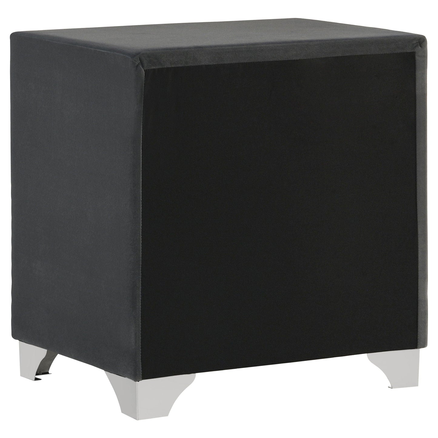 Melody Upholstered 2-drawer Nightstand Grey