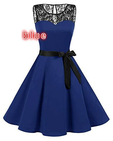 Lace Stitching Sleeveless Plus Size Dress Bottle