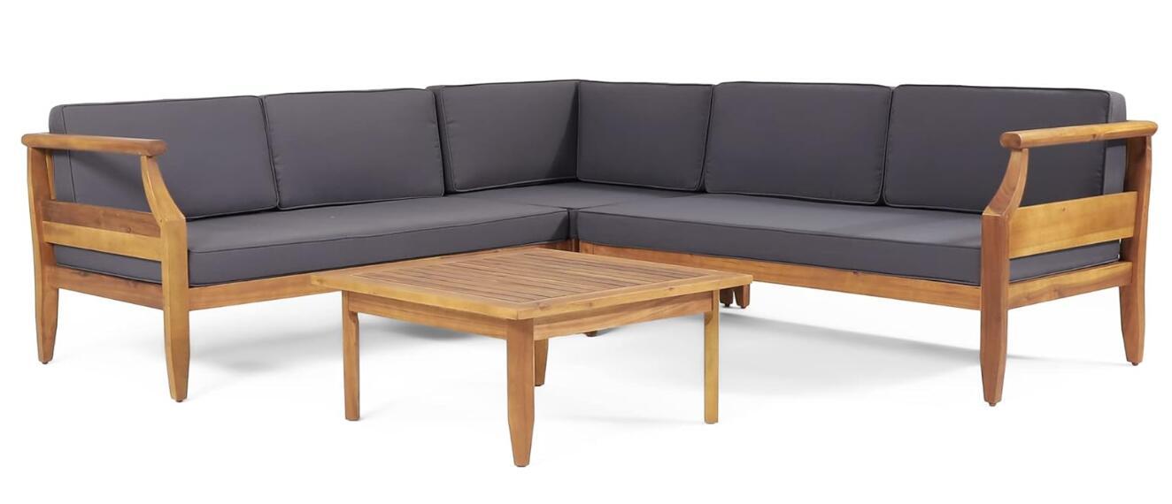 Aston 4 Piece Sofa Set - Dark Gray
