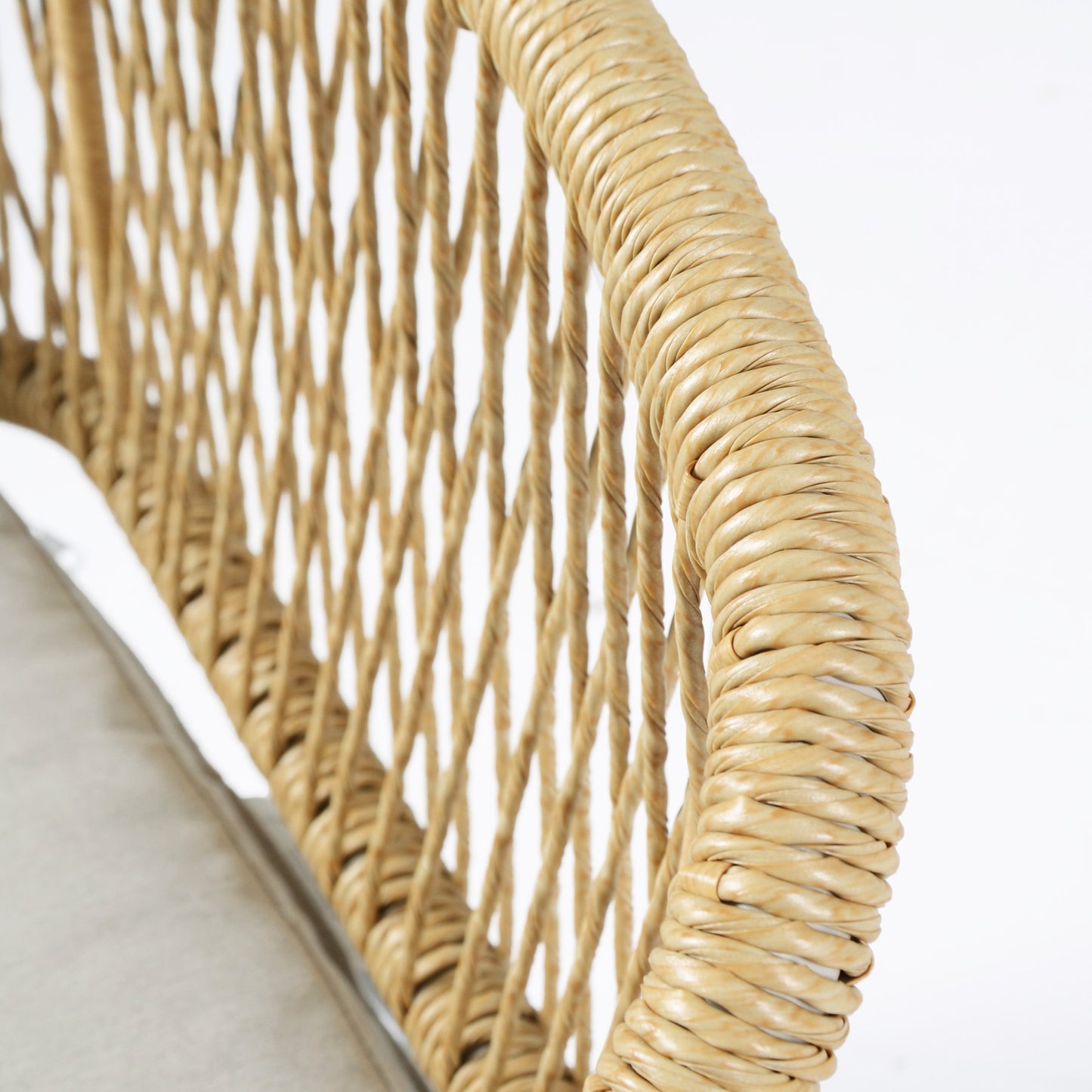 Outdoor Dining Chair Set of 2, Wicker Rattan Woven Patio Chairs