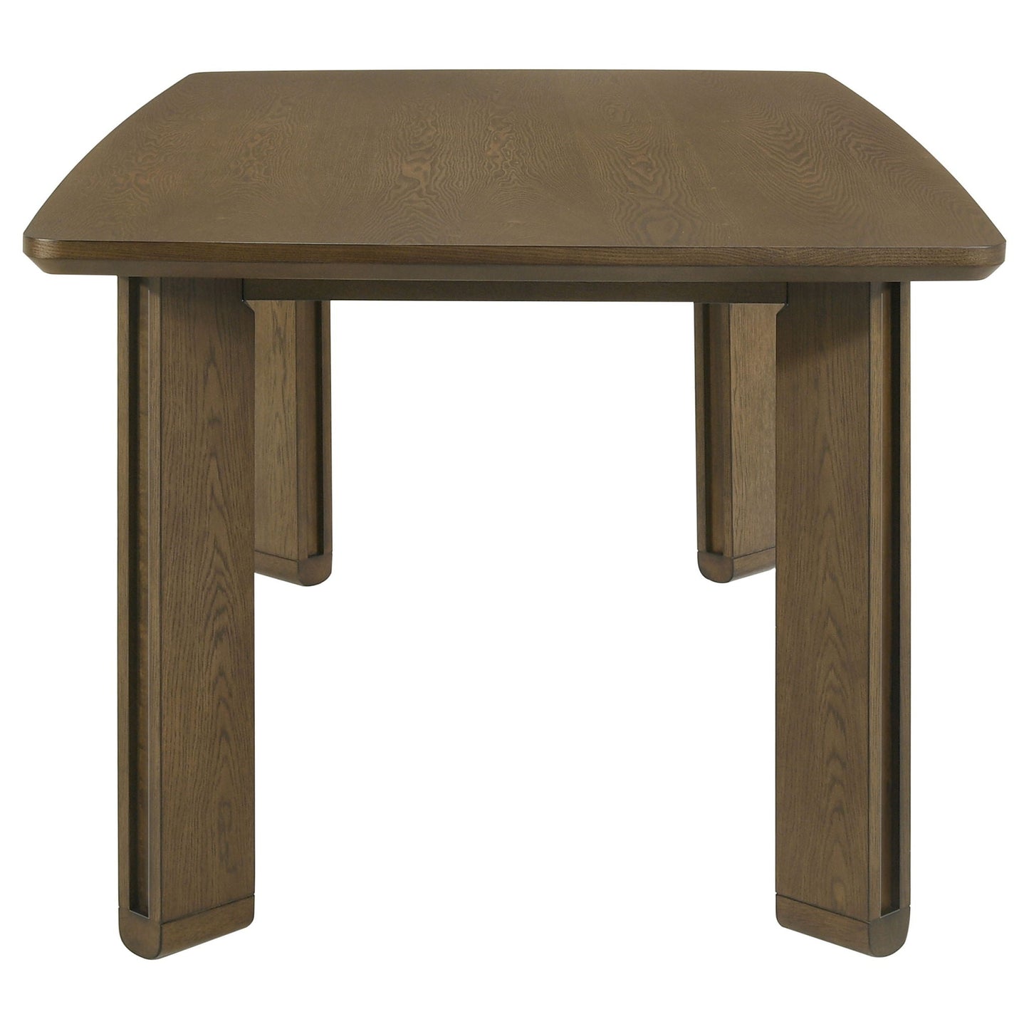 Crispin - 7 Piece Rectangular Dining Table Set With Upholstered Chairs - Brown