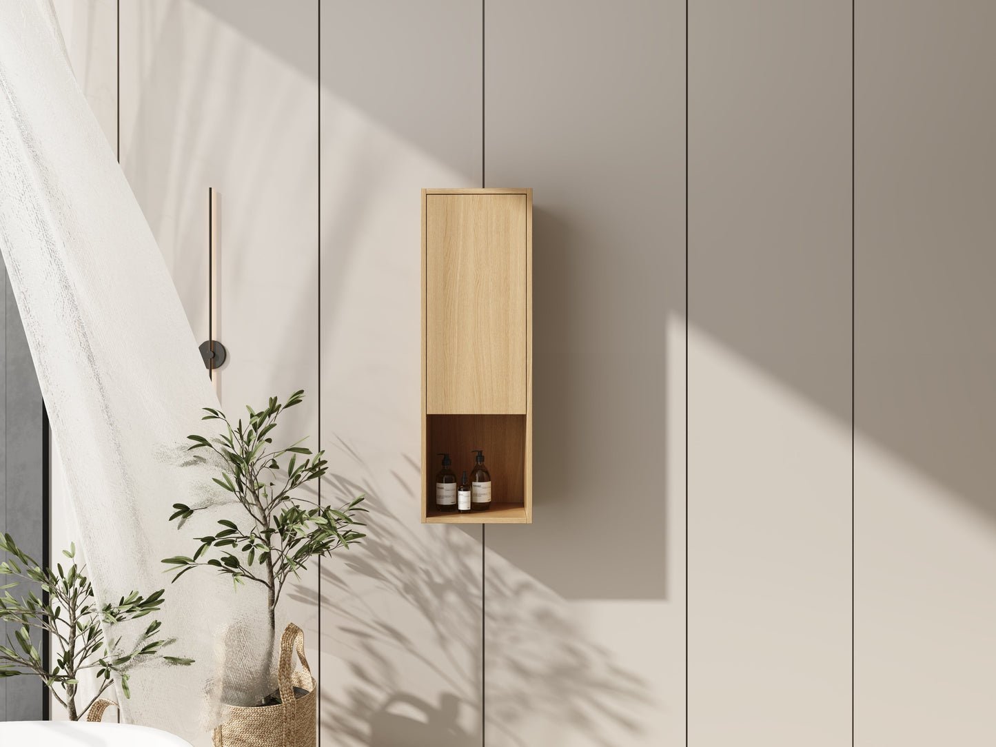 12 Inch Small Wall-Mounted Side Cabinet
