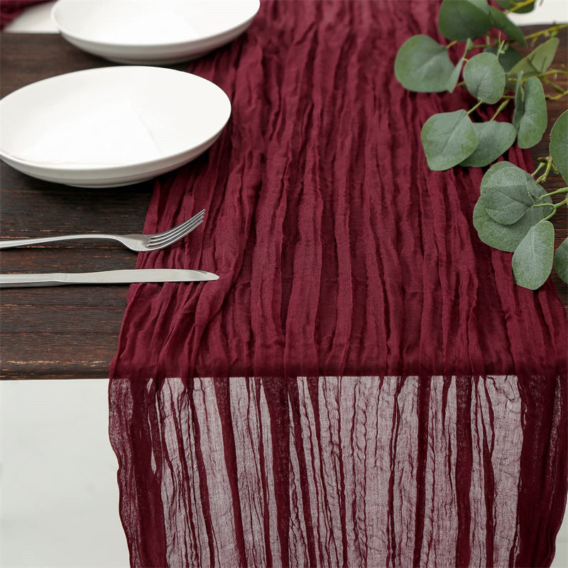 Balinese Crinkle Table Flag Boho Twist Tablecloth