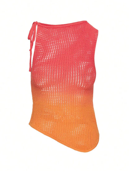 Gradient Crochet Tank and Skirt Set