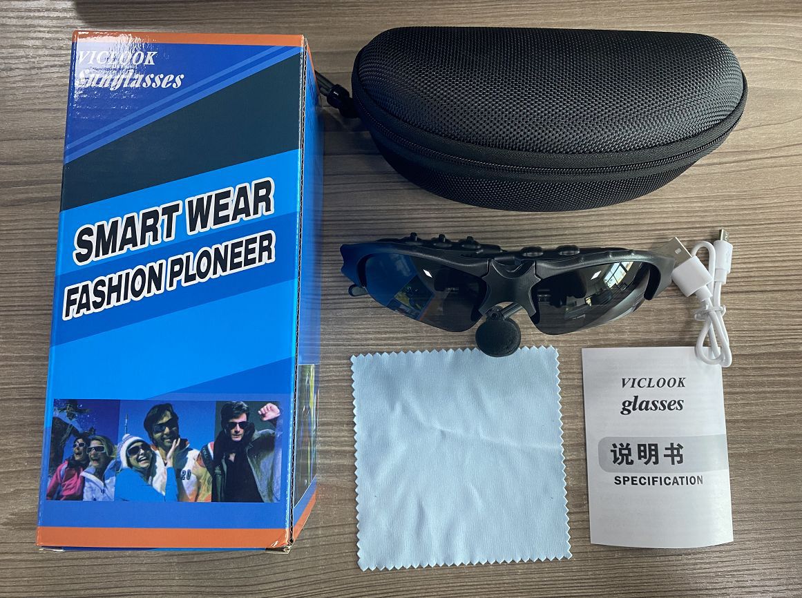 Bluetooth Audio Smart Glasses with Polarized UV400 Lenses | Wireless Stereo Music & Hands-Free Calling Sunglasses