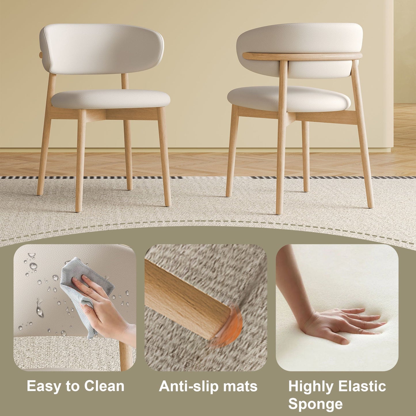 Mid-Century Modern Dining Chair (Set of 2)