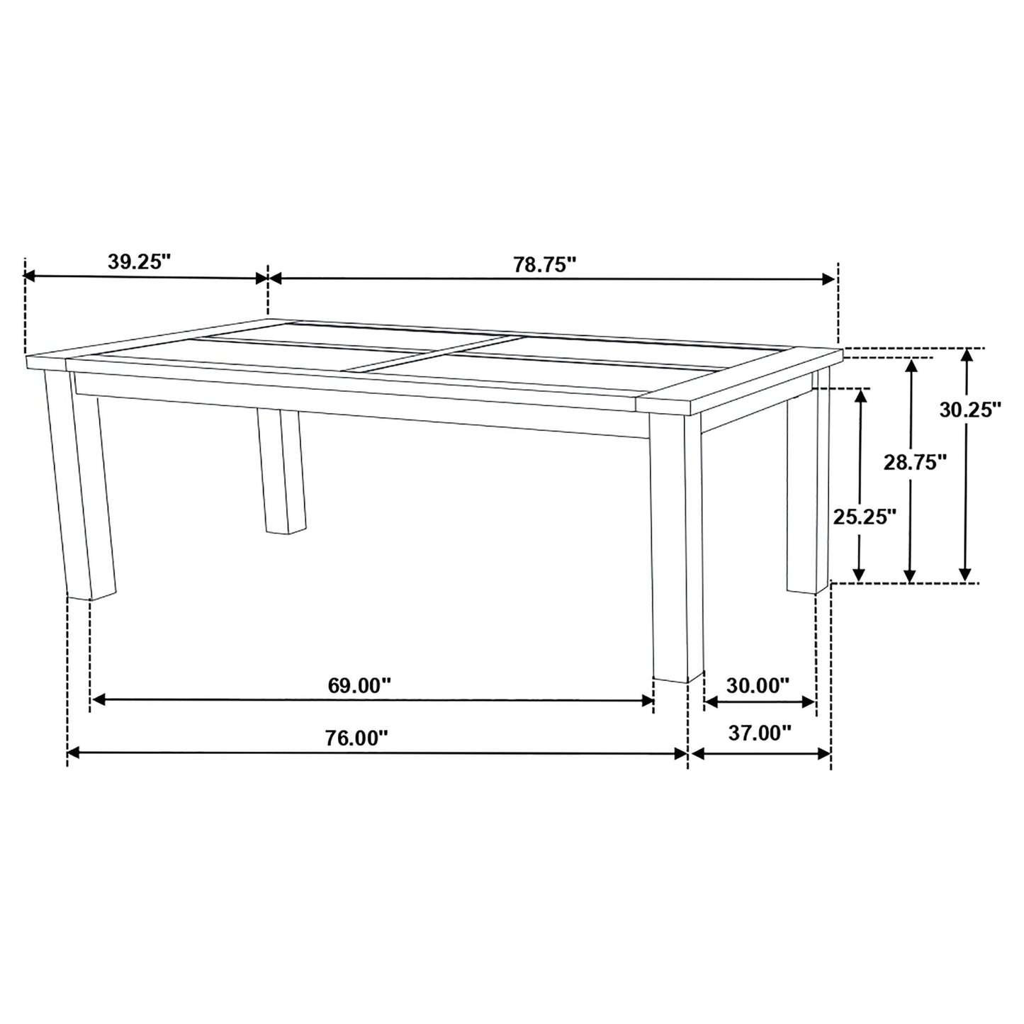 Guster - Rectangular Dining Table - Brown