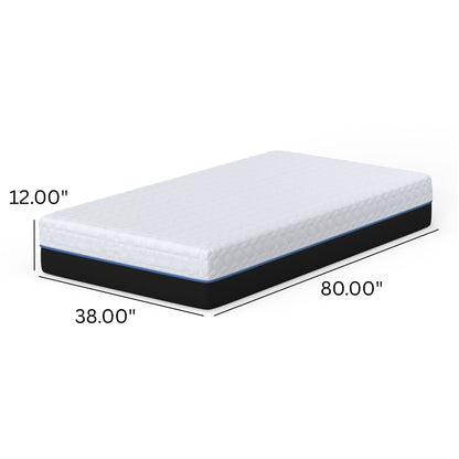 Copper Lux - 12" Soft Memory Foam Mattress With Phase Change Cooling Fabric