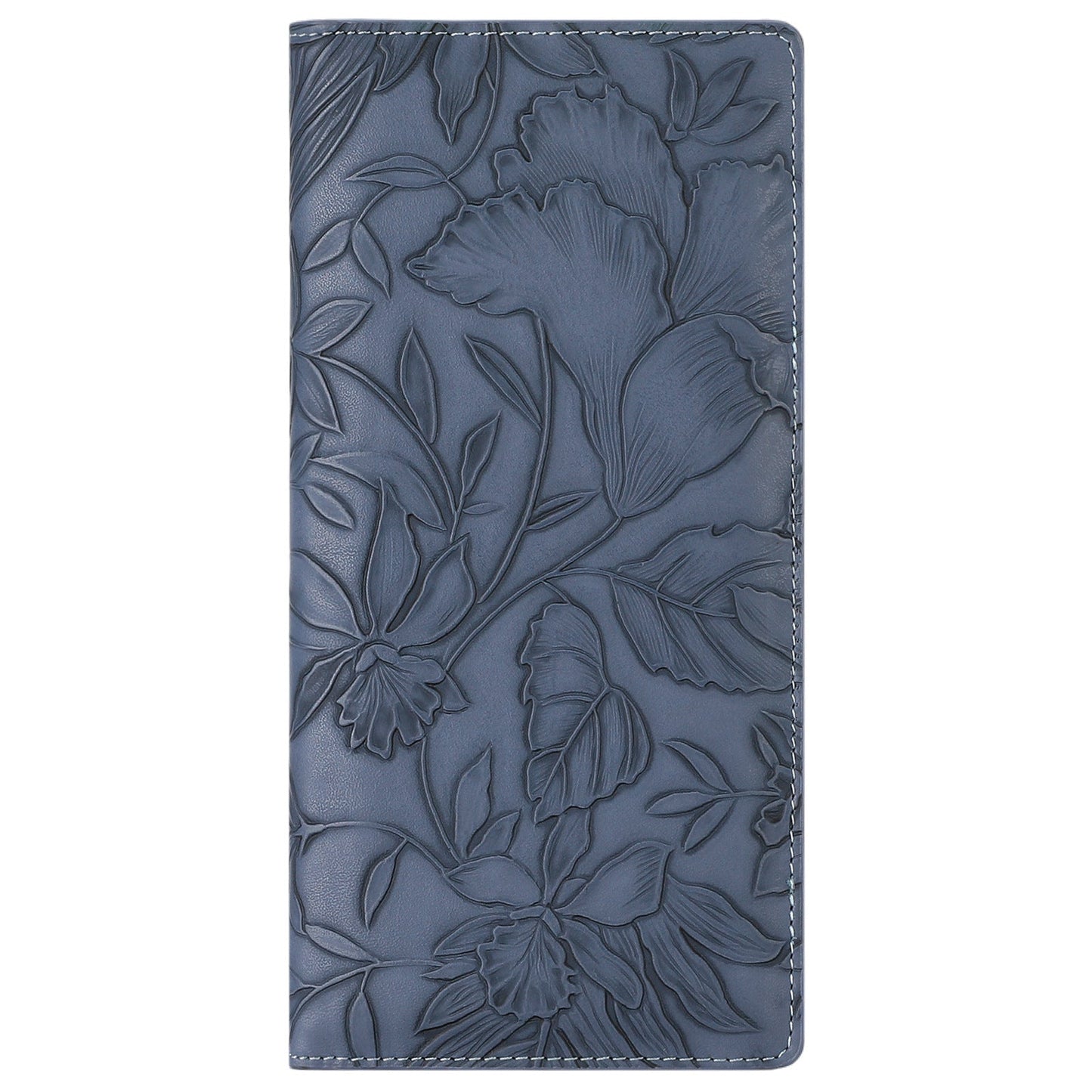 Floral Carved Womens Long Wallet With Embossed Pattern