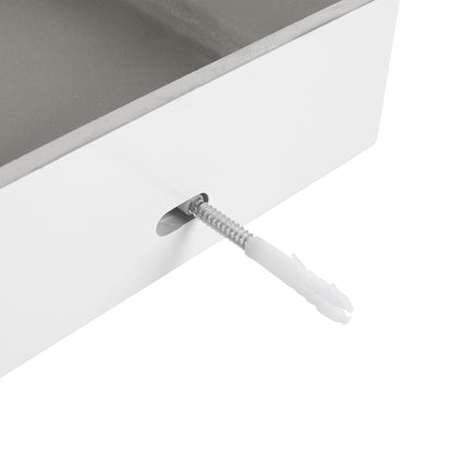 Modern Wall Mounted 30 Inch Bathroom Vanity With Resin Sink And 2 Side Cabinet In Imitative - Imitative Oak