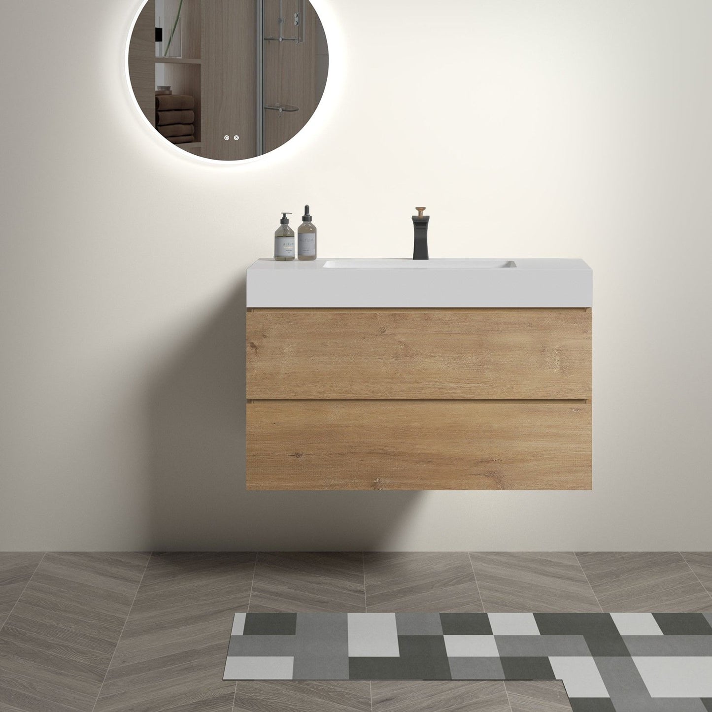 Alice Wall Mounted Bathroom Vanity with Sink