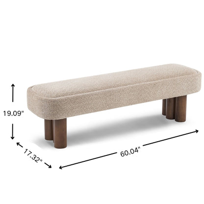 Chic Indoor Upholstered Dining Bench