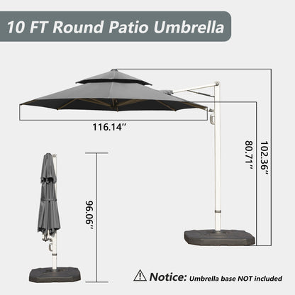 Round Cantilever Umbrella with Center Pole