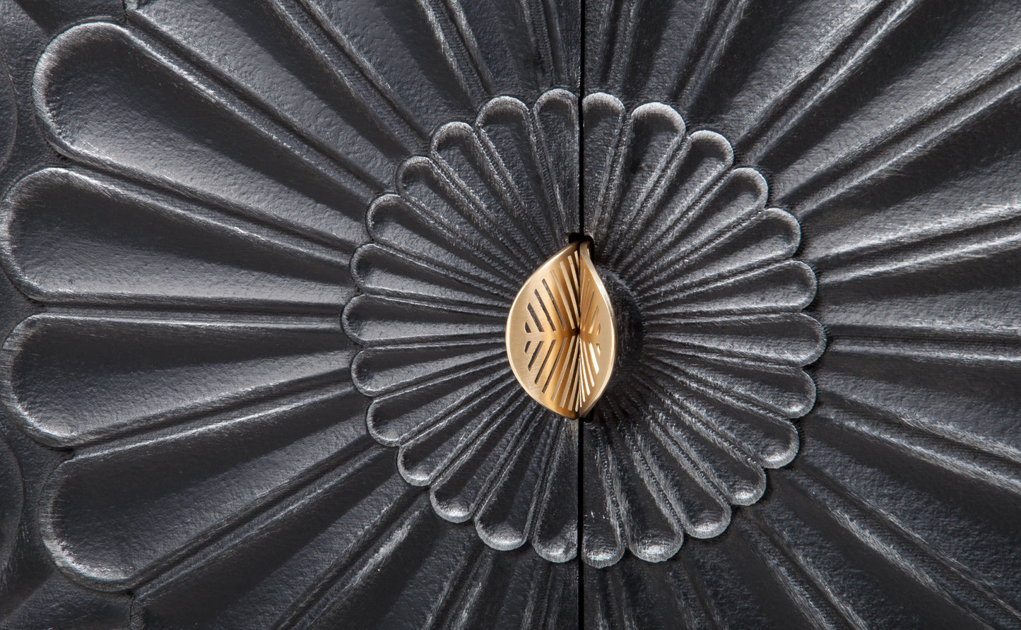 Hand-Carved Accent Cabinet