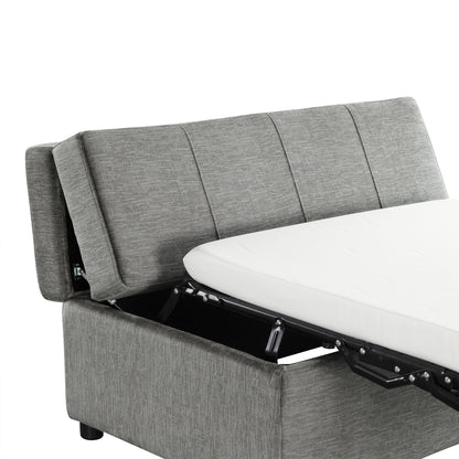 Twin Size Folding Ottoman Sleeper Bed With Mattress Convertible Guest Bed