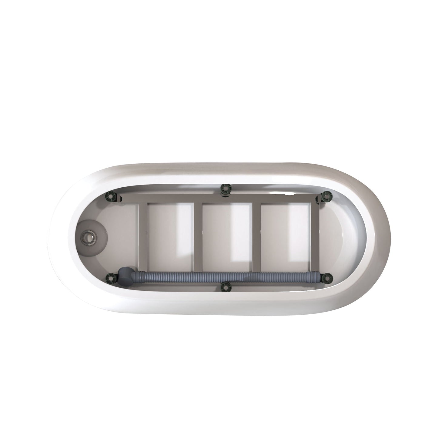 Special-Shaped Freestanding Slipper Bathtub, Overflow & Pop Up Drain
