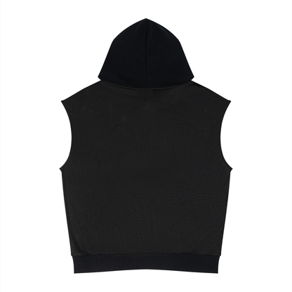 Loki & Ivy Unisex Panel Mesh Sleeveless Hoodie