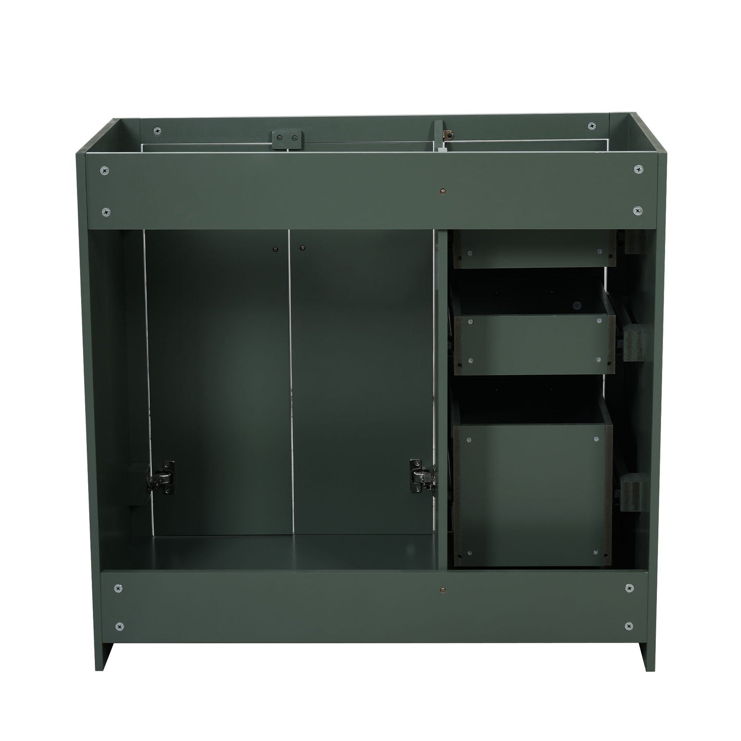 Retro Style Bathroom Vanity, 3 Drawers & Soft Closing Doors