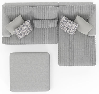 Titan - Sectional With Comfort Coil Seating, Cocktail Ottoman And Accent Pillows Included