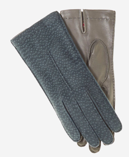 CA4538 (blue) – Handsewn Italian carpincho women's dress gloves with cashmere lining