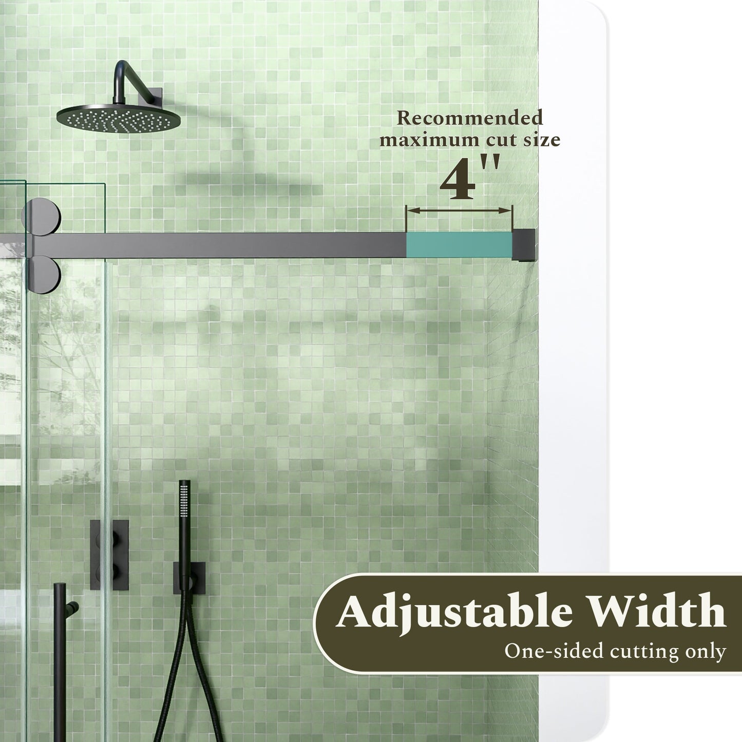 56-60"W x 60"H Frameless Sliding Tub Shower Door Enclosure, Matte Glass