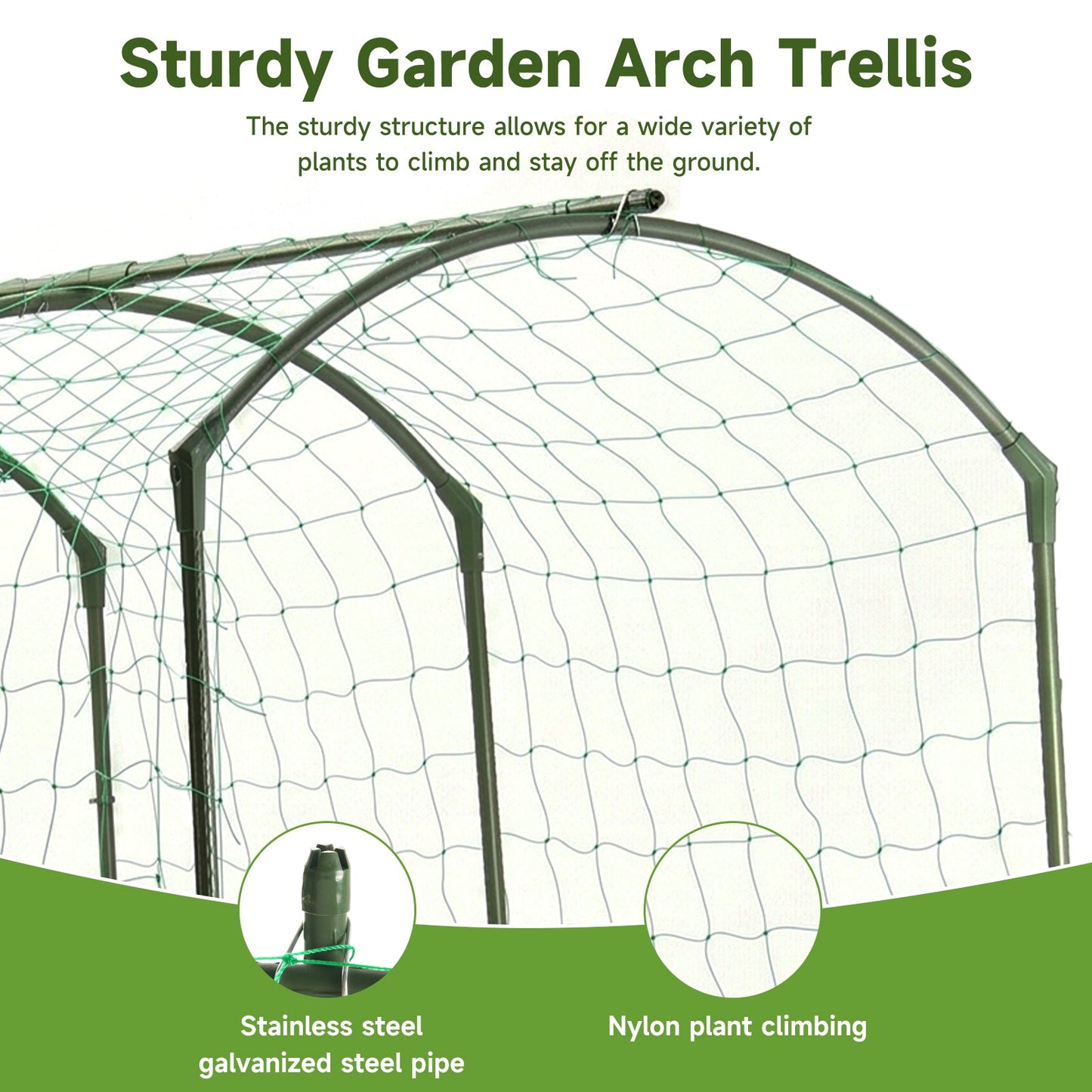 Heavy Duty 20mm Large Diameter Metal Cucumber & Loofah Trellis