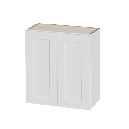 White Shaker Solid Wood Wall Cabinet with Soft-Close Doors