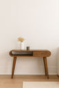 Writing Desk, Curved - Chestnut