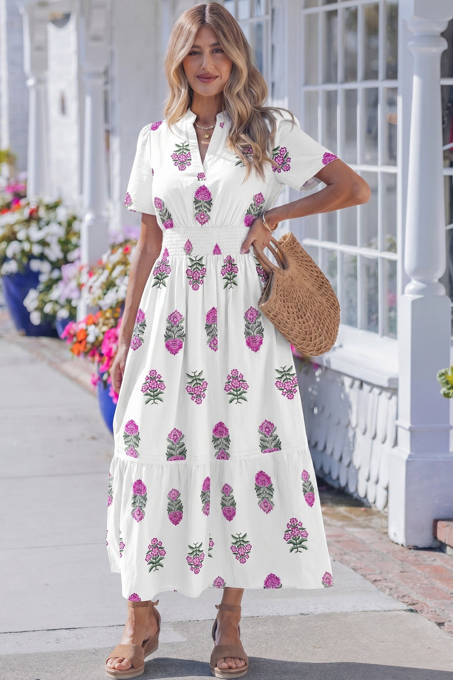 Aileen Ruffle Hem Maxi Dress