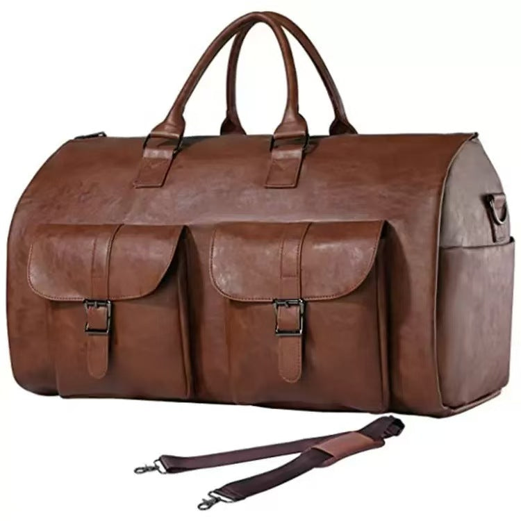 Travel Quilted Duffel Bag With A Pull Handle For Suits