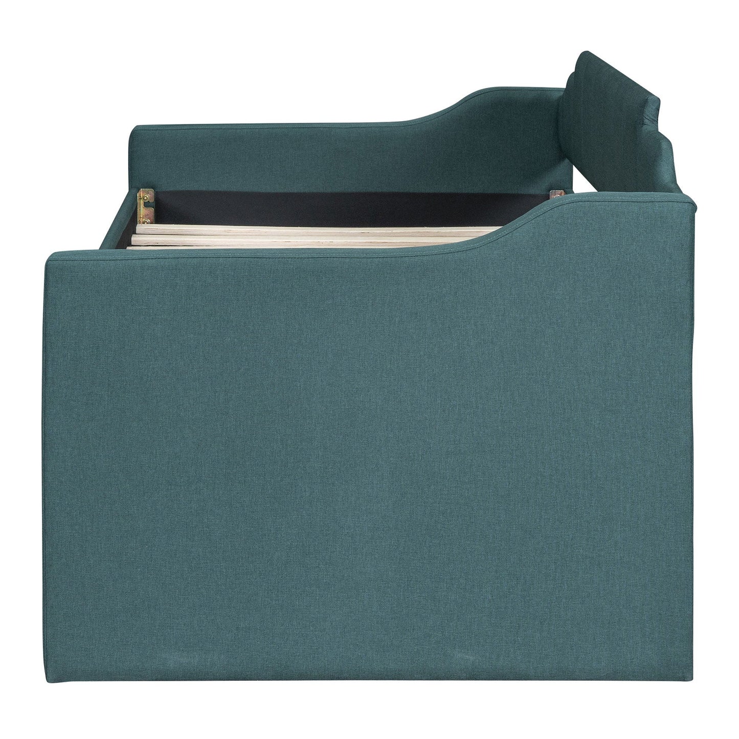 Upholstered Simple Design Daybed With Trundle And 3 Drawers