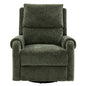 Manual Recliner Massage Chair With Swivel Rocker, 8 Massage Modes, Side Storage Pocket