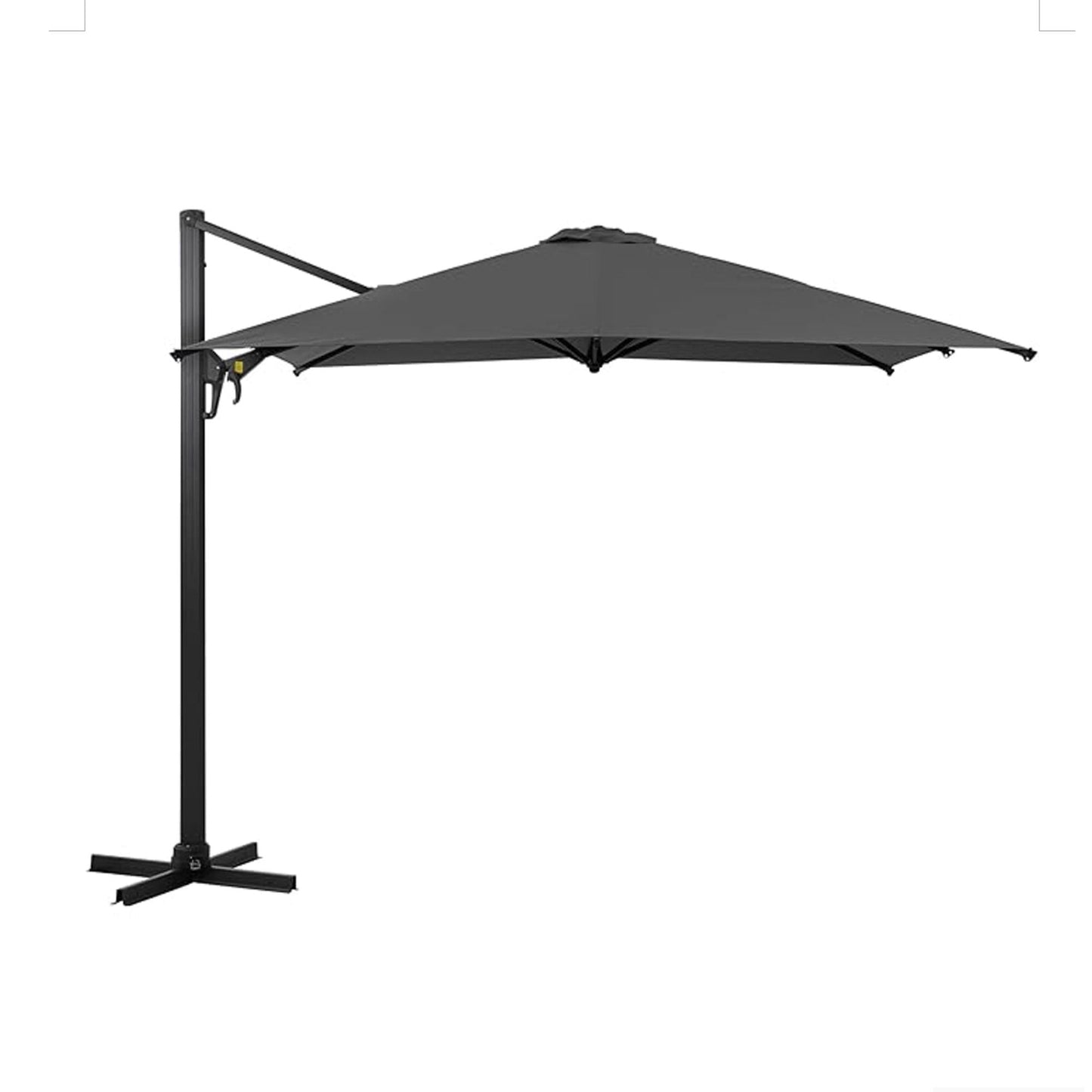 Round Cantilever Patio Umbrella With 360 Rotation & Infinite Tilt Adjustment