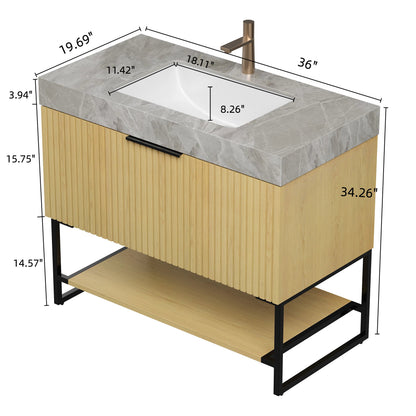 Yolan 36" Bathroom Vanity & Sink