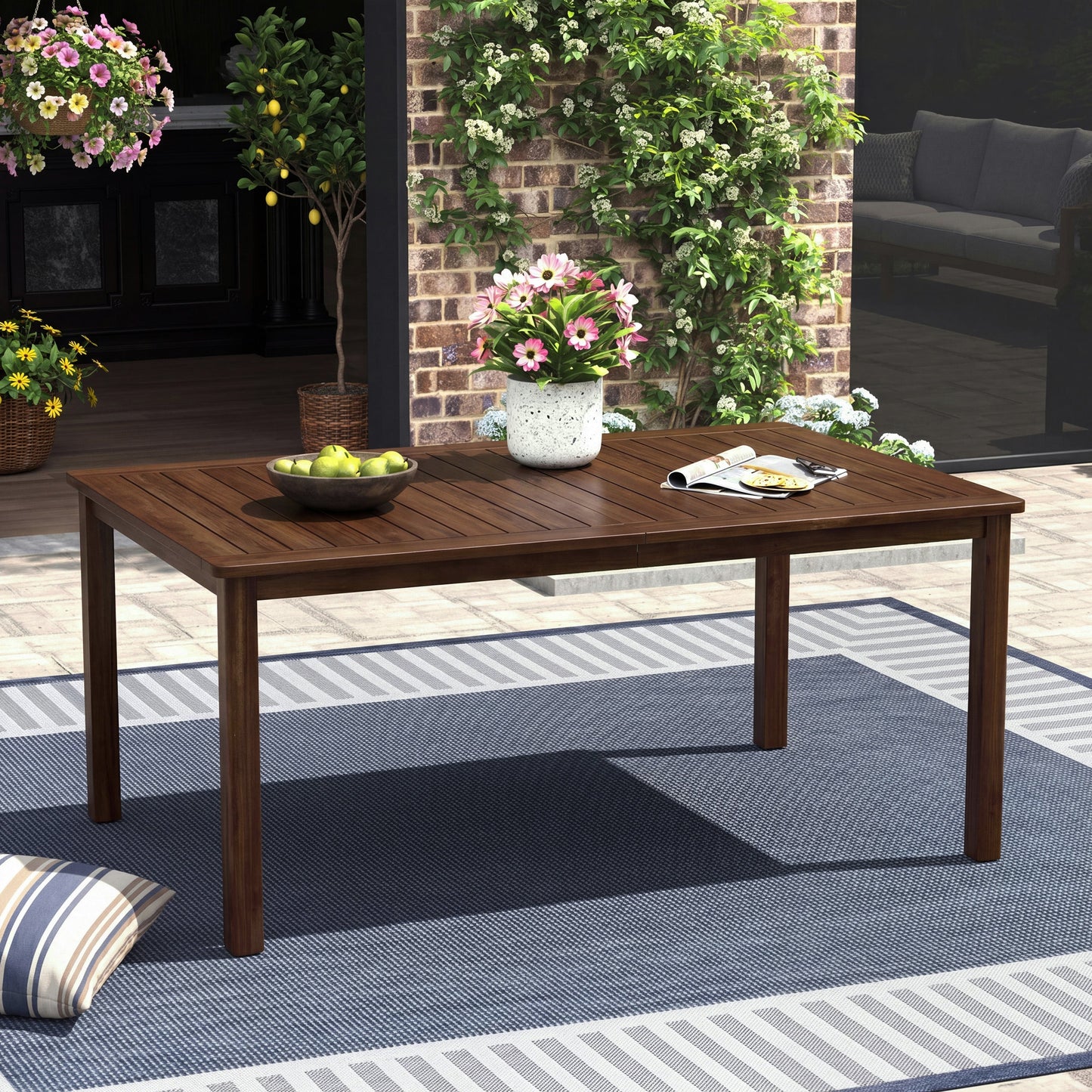 Rectangular Acacia Outdoor Dining Table