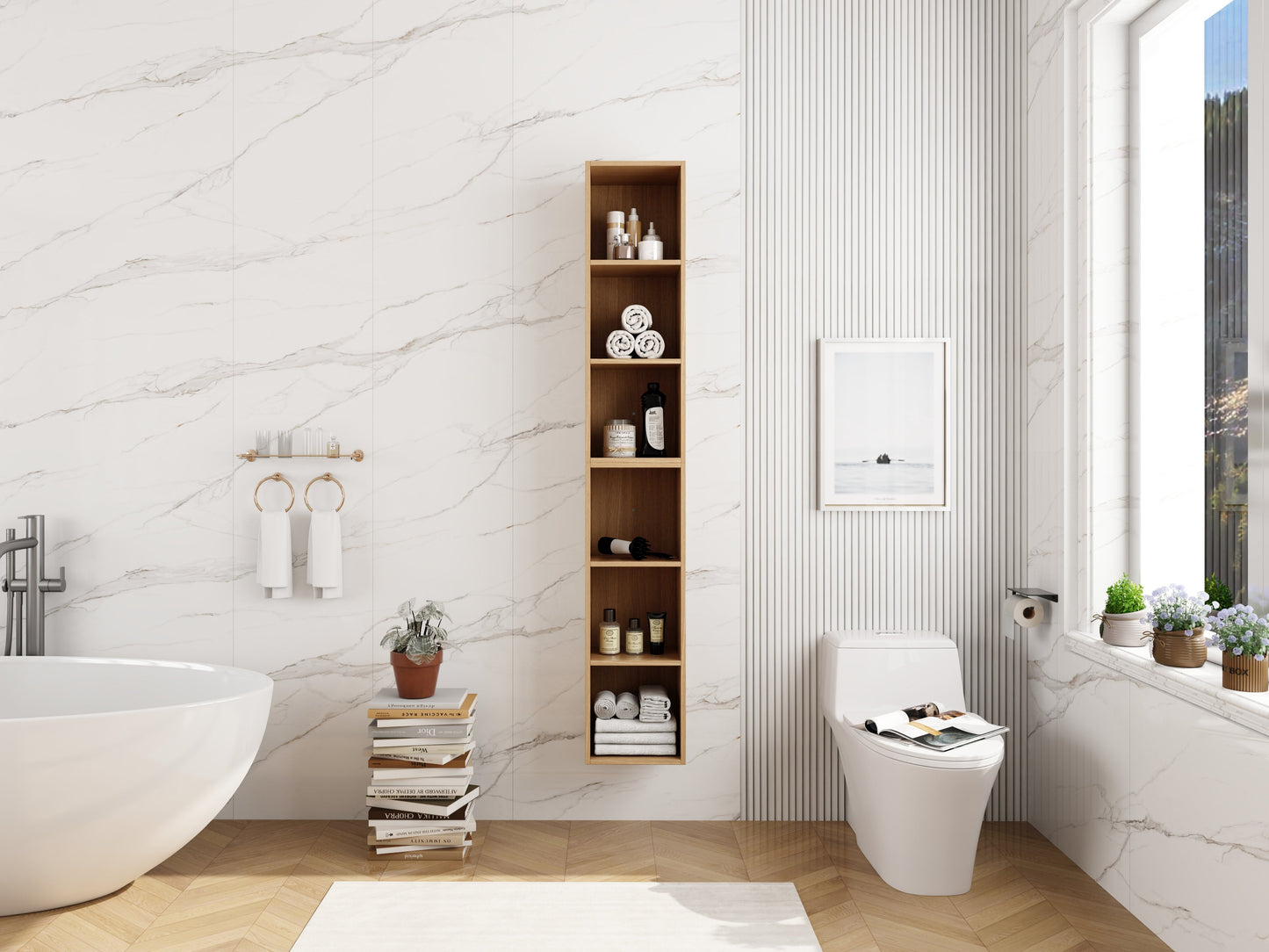 24 Inch Wall Mounted Storage Shelves Combination