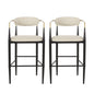 Upholstered Bar Stools With Backs For Kitchen Island (Set of 2)