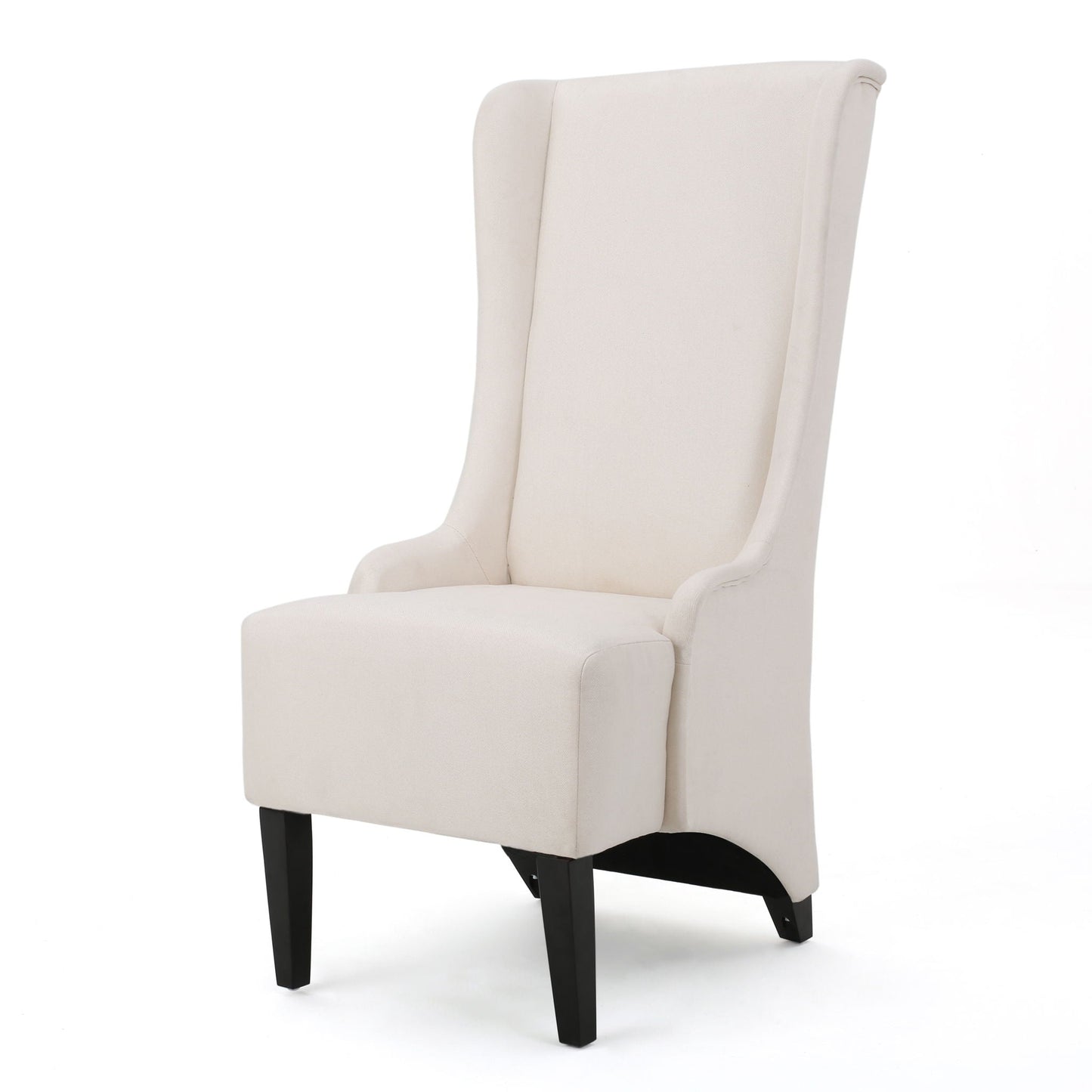 Alight Upholstered Dining Chair With High Back And Birch Wood Legs
