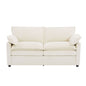 Modern Loveseat Sofa, Upholstered Couch With Side Storage Pockets