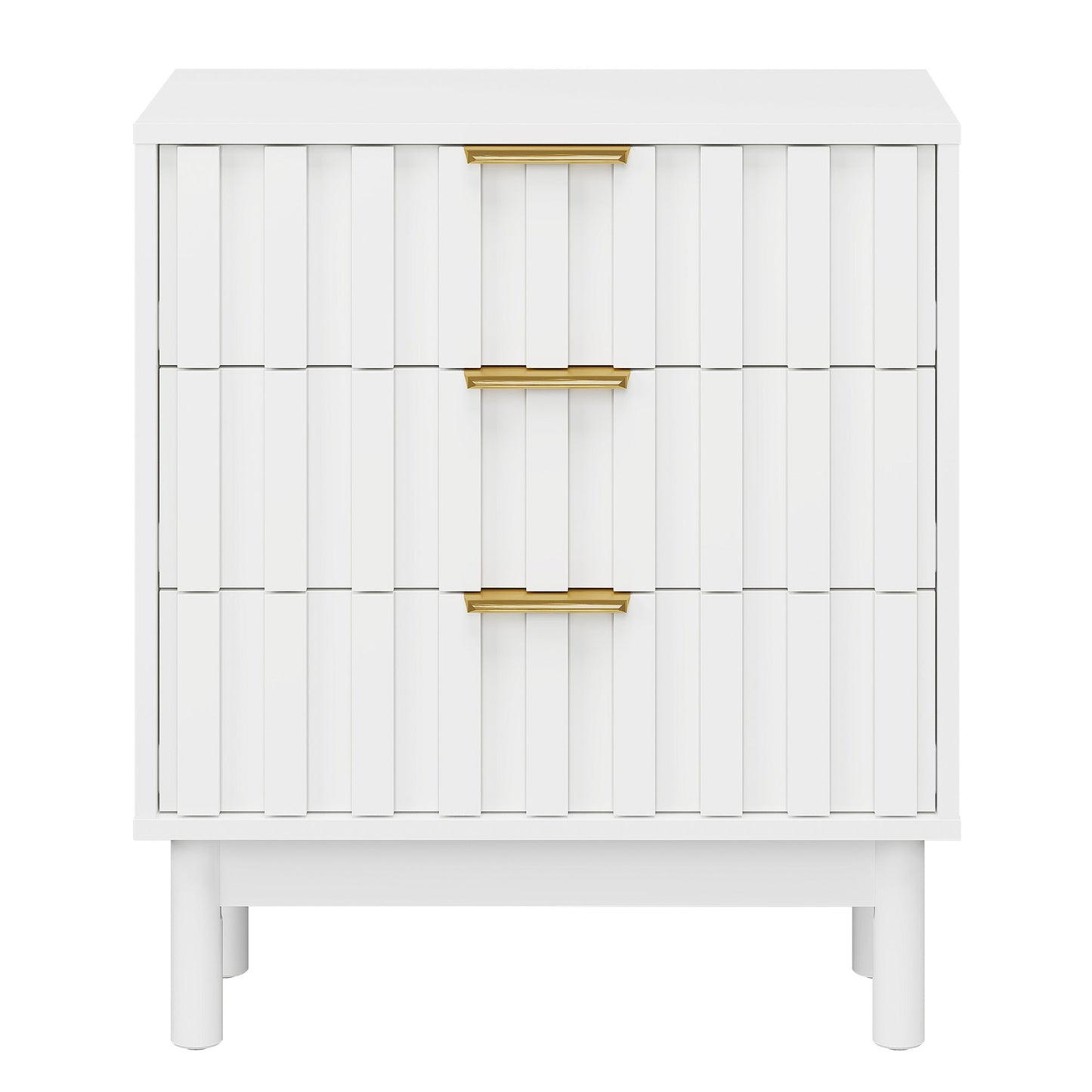 3 Drawer Dresser with Fluted Panel Design