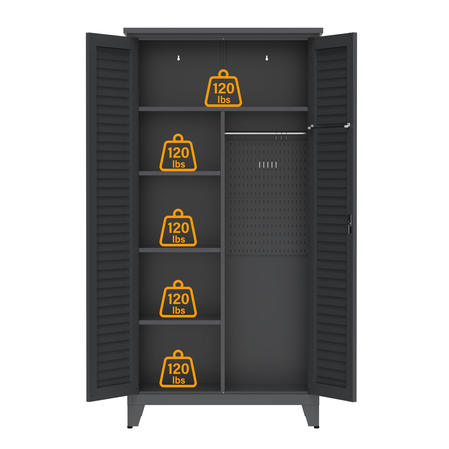 73'' Tall Metal Tool Storage Cabinet