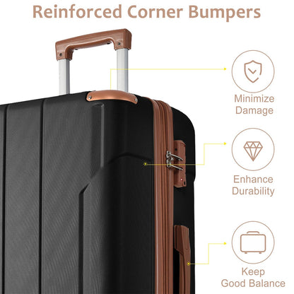 Lightweight Durable ABS Hardshell Luggage - 24 Inch